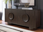 Prime Furniture - Ashley Furniture - Veeda Accent Cabinet - Accent Cabinet / Dark Brown - A4000703